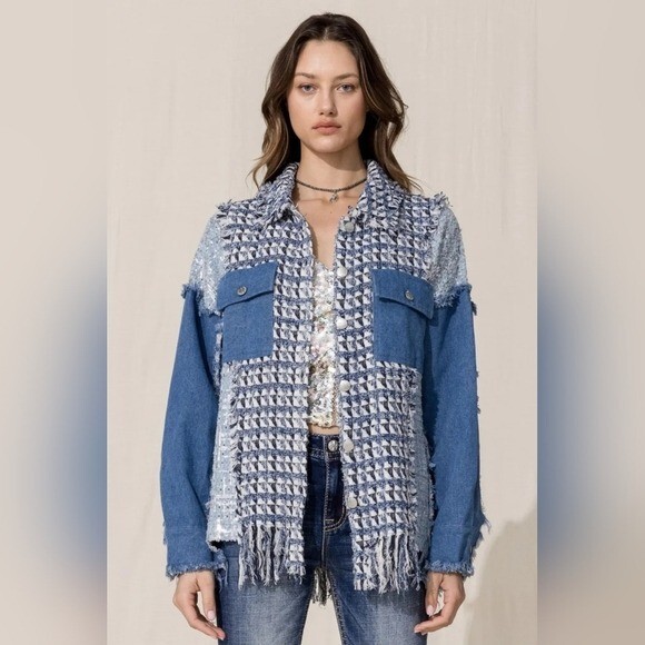 Miss Me Tweed Button Down Jacket - image 11