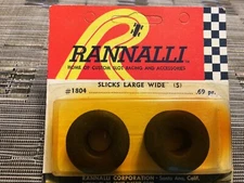 1/24 Rannalli #1804 LARGE EXTRA WIDE DRAGSTER SLICKS for slot cars NOS MIB T*