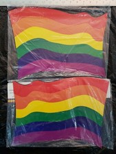 PRIDE RAINBOW FLAG LGBT Gay Lesbian Car Door Magnet 11x15 2 Pack of Magnets