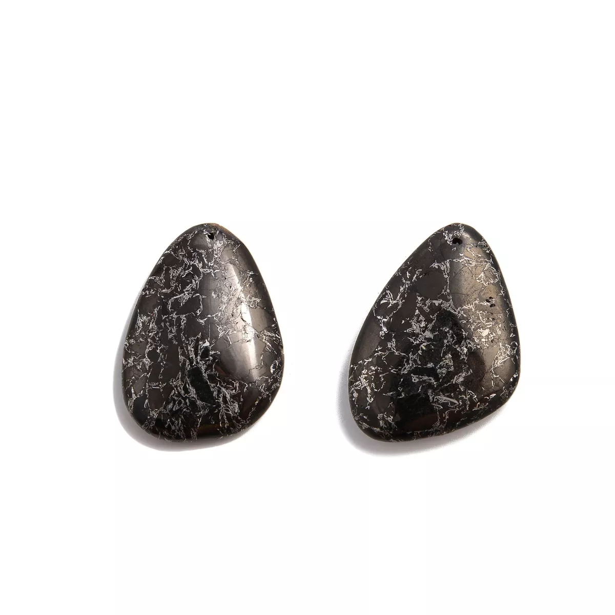 Natural Black Jet Stone Pendant Teardrop or Irregular Shape Approx