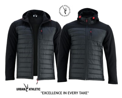 Men's Insulated Padded Puffer Jacket - Lightweight, Warm, Hooded Winter Coat