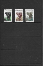 COTE D'IVOIRE Lot 3 timbres ELEPHANTS  1959  BON ETAT