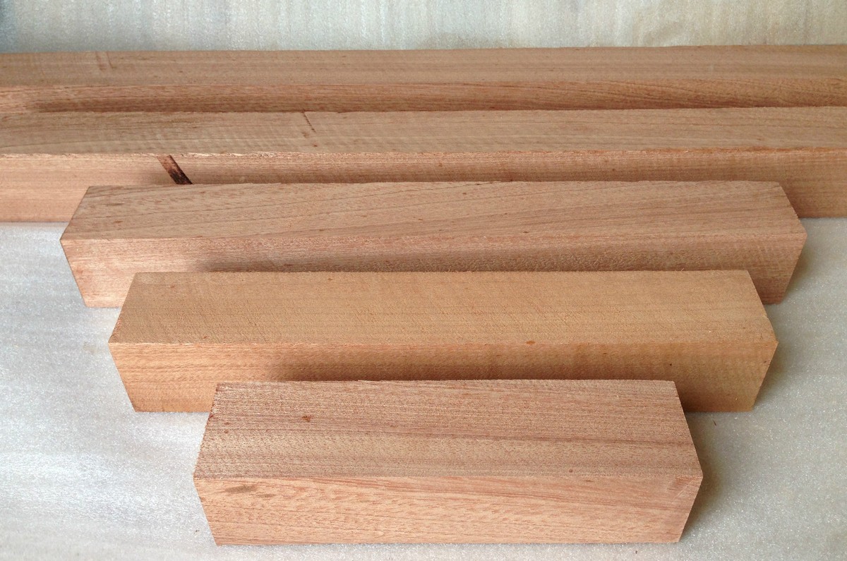 West African Sapele Wood Turning Blank - 60mm X 60mm Square Spindle For Woodturning 3 thumbnail image