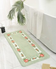 Cute Rose Flower Rugs for Bathroom Bedroom Living Room Ultra Soft Anti Slip ...