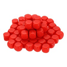 60Pcs Rounded Blank Six Sided Dice 16mm/0.6inch Acrylic Dice, Red