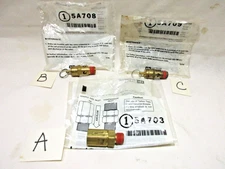 CONTROL DEVICES Brass Self-unloader & Air Safety Valves, 5A703, 5A708, 5A709