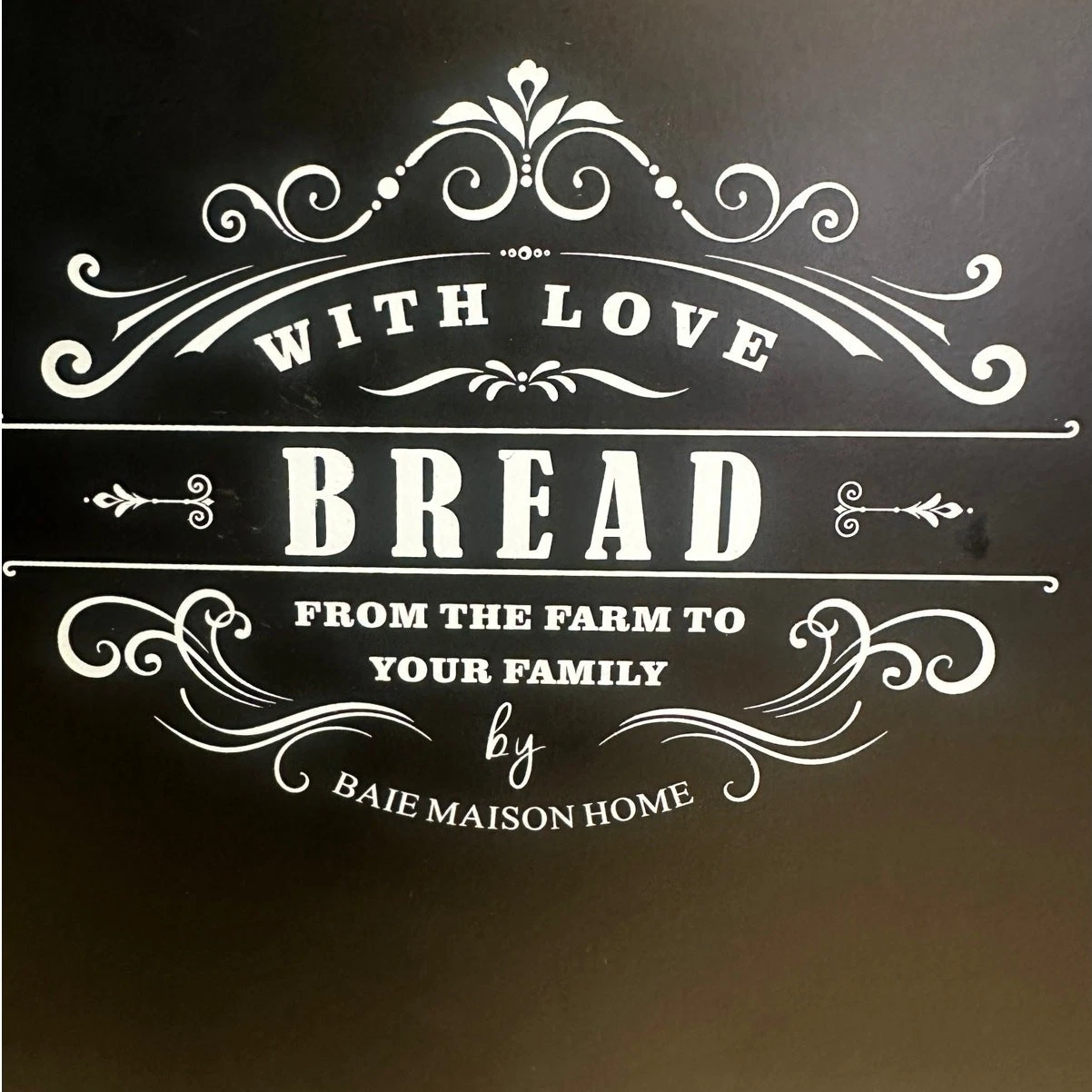Baie Maison XL Black Bread Box Black Farmhouse Metal