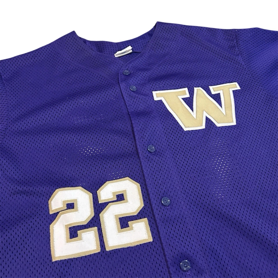 Винтажная бейсбольная футболка команды University Washington Huskies Majestic выпущена большой размер - Изображение 3 из 4