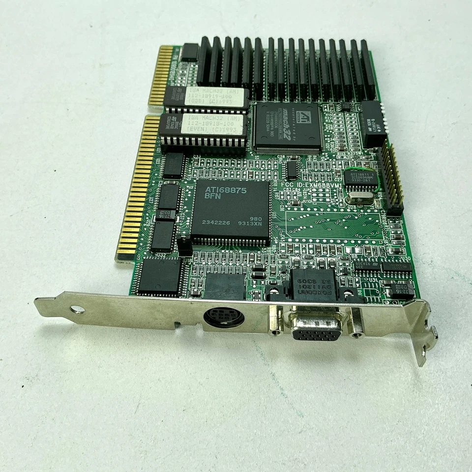 ATI Mach32 Graphics Ultra Pro 2MB ISA VGA Vintage Video Card 1993 DOS - Image 3 of 4