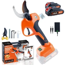 Electric Pruning Shears 40mm with 4000mAh Batteries, Battery Power Pruners Co...