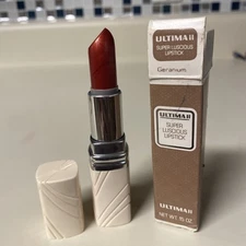 VINTAGE ULTIMA II COLLECTIBLE  LIPSTICK Geranium Shimmer Red 80s