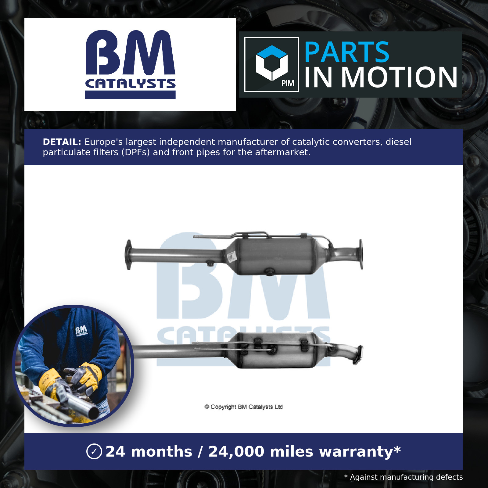 Catalytic Converter with DPF BM11156HP BM Catalysts 103R Approved 1675177 New