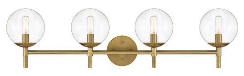 Minka Lavery 2794 Auresa 4 Light 35"W Vantage Bathroom Vanity - Brass - Picture 4 of 5