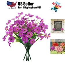 Artificial Flowers for Outdoors Fake Spring Flowers UV Resistant No Fade Plas...