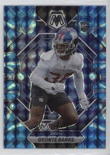 2023 Panini Mosaic Rookies Reactive Blue Mosaic Prizm Deonte Banks #309 1o8k
