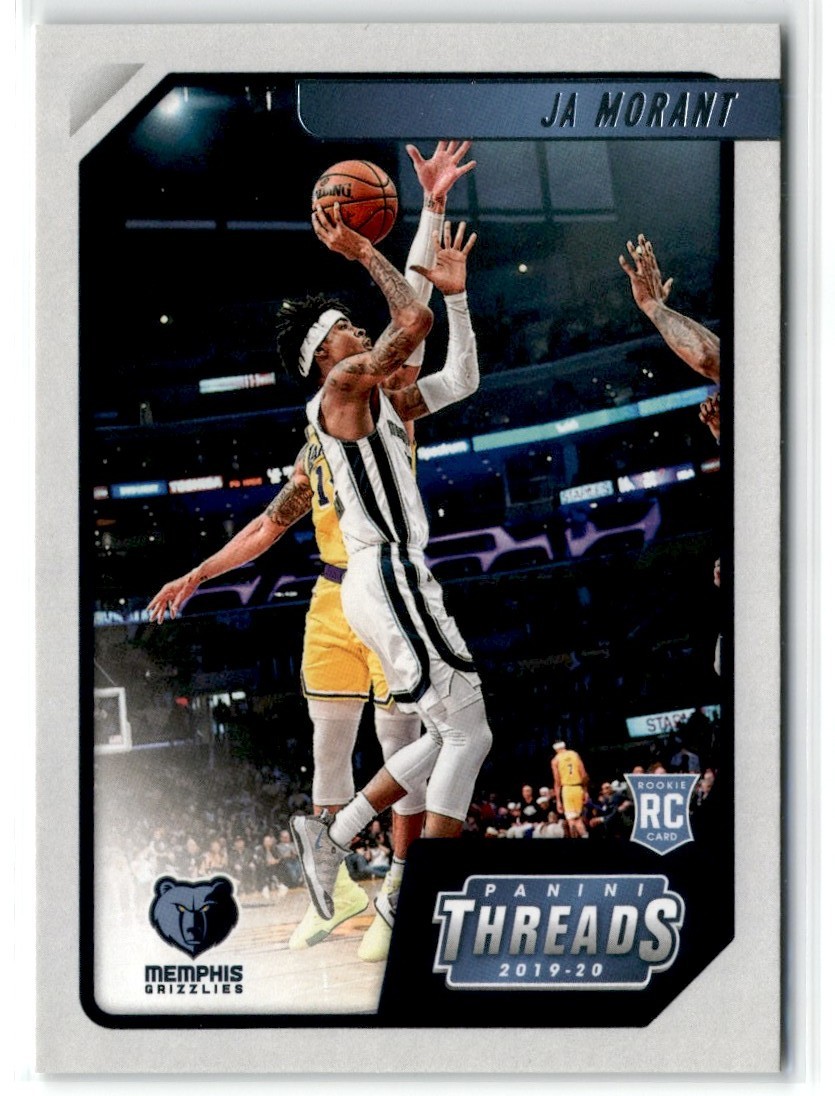2019-20 Panini Chronicles Threads Rookie Ja Morant Rookie Grizzlies #84