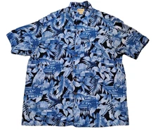 Panama Jack Shirt Mens XL Hawaiian Aloha Button Up Tropical Short Sleeve