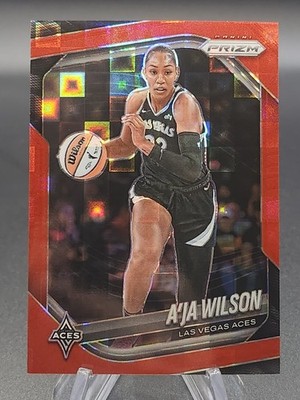 2025 Panini WNBA Prizm #76 A'ja Wilson Red Pandora /199 Aces Costco Exclusive