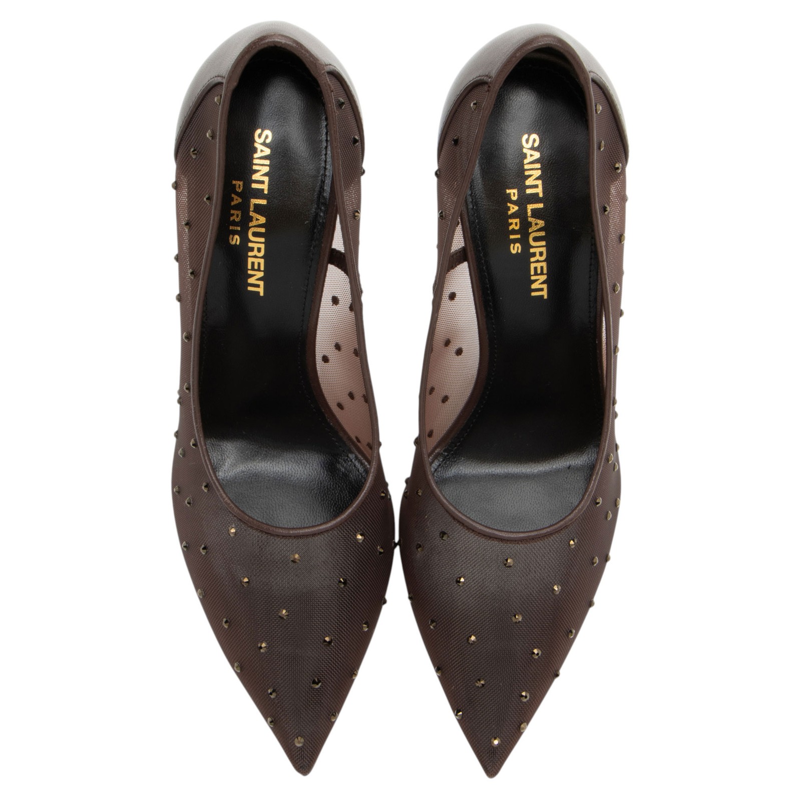 Decolte Saint Laurent Anja in rete di cristallo taglia 6 5 36 5