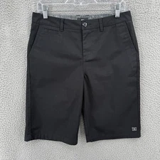 DC Shoes Chino Shorts Casual Skateboarding Men’s Size 30 Flat Front Black 10992