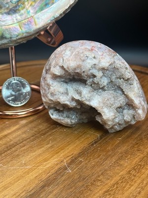 Pink Amethyst Agate Free Form Druzy Sparkle Flower Agate 2