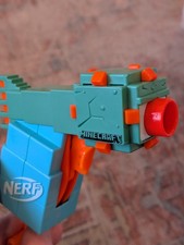 NERF Minecraft Dart Blaster F4423 Blue/Orange Toy 2022 for Ages 8-11 Years