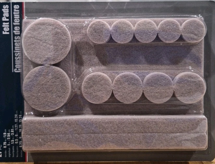 27 Pc Self Adhesive Felt Pads For Furniture Chair Leg Floor Scratch Protector - Image 2 of 2