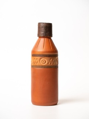 Handmade Terracotta Clay Water Bottle   Eco-Friendly | Natural Hydration | 600ml