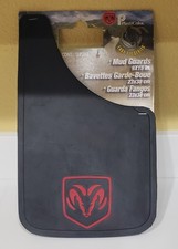 New Dodge Ram Red Mud Guards Flaps Black Easy Fit Series Plasticolor