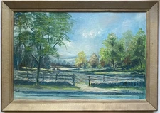 Mid Century 1959 Original George Yeomans Impressionism Landscape Oil Painting