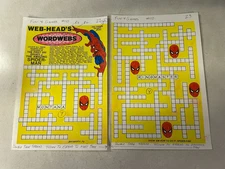 SPIDER-MAN comic art original color guide 2 PAGE SPLASH  1979 CROSSWORD PUZZLE