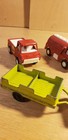 Vintage Tootie Toy FIRE TRUCKS AND LIME GREEN JEEP WITH TRAILER — photo 3