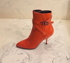 New Bottega Veneta 'Buckled' Ankle Boots Red Womens 9.5 US 39.5 Eur. MSRP 1450