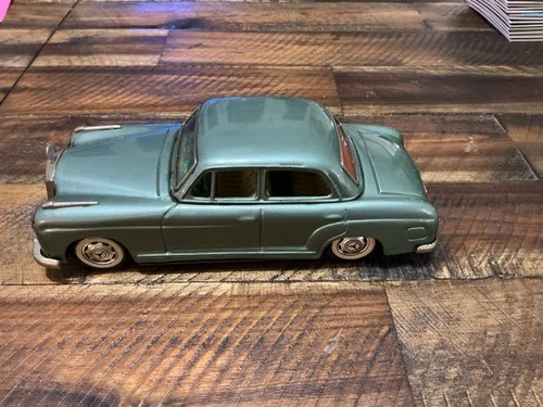 Vintage Tin Friction Mercedes Benz Car Bandai Made In Japan Clean