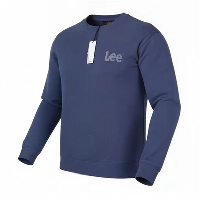 Sudadera hombre Lee M azul regular fit algodón cuello redondo - Imagen 1 de 4