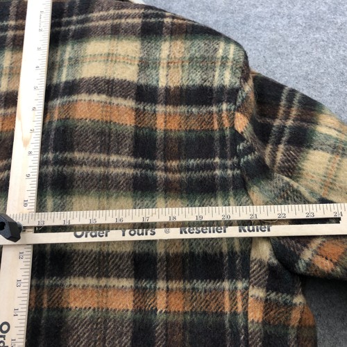 Vintage Waldarbeiter Jacke Herren 42 kariert Sherpa gefüttert Wollmantel Western Taschen 70er - Bild 10 von 12