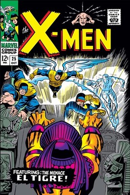 X-Men #25 Comic Book El Tigre Cyclops Iceman Beast Angel Poster print 16''x24''