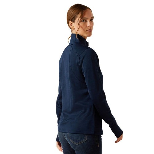 Ariat Women's Team EQ 1/2 Zip Pullover In Navy- Large - Picture 2 of 4