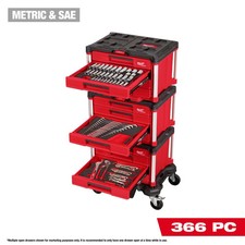 Milwaukee 48-22-9495 366pc. Master Mechanics Hand Tool Set w/ PACKOUT & Dolly