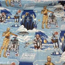 vintage handmade star wars empire strikes back curtain panel and valance