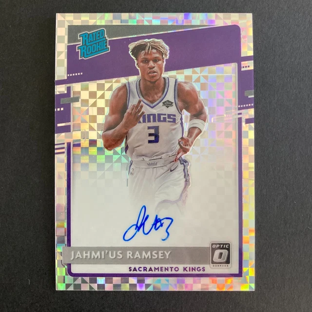 1 von 1! Jahmi'us Ramsey 2020-21 Optic Rated Rookie Checkerboard On-Card Auto RC
