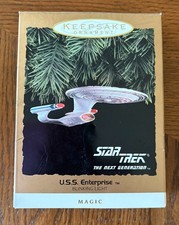 Hallmark 1993 Star Trek Ornament  U.S.S. ENTERPRISE  MAGIC Blinking Lights