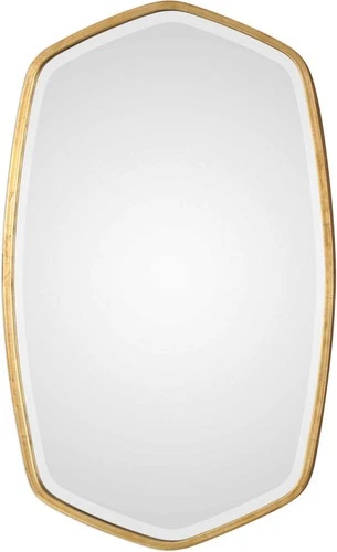 Uttermost 09382 Duronia 22" W x 36" H Oval Metal Framed Bathroom - Gold - Picture 1 of 5