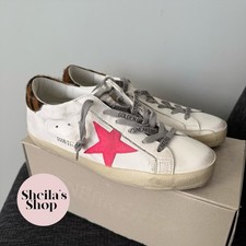 NIB Golden Goose Deluxe Brand GGDB Pink Zebra Super-Star Sneakers Size 39
