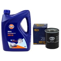 MotoröL Set Gulf Max 15W-40 4 Liter + ÖLfilter FüR Mitsubishi Smart Forfour 1.1