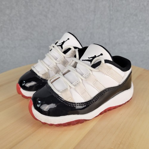 Nike Boys Air Jordan 11 Retro Low Size 7C Shoes Bred Concord Sneakers 505836-160