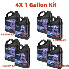 Crystal Clear Tumbler Epoxy Resin 4X 1 Gallon Kit -  DIY Craft Jewelry Making