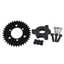 Black CNC 36T Sprocket With Adapter Fit 415 chain 80cc Motorized Bicycle Bike