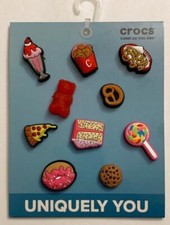 NEW Crocs Jibbitz Pizza Donut Cake Cookie 10 Pack