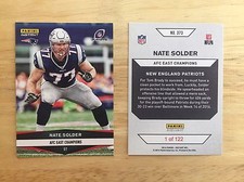(5) 2016 PANINI INSTANT NATE SOLDER PATRIOTS PLAYOFFS CARD #373 1 Of 122